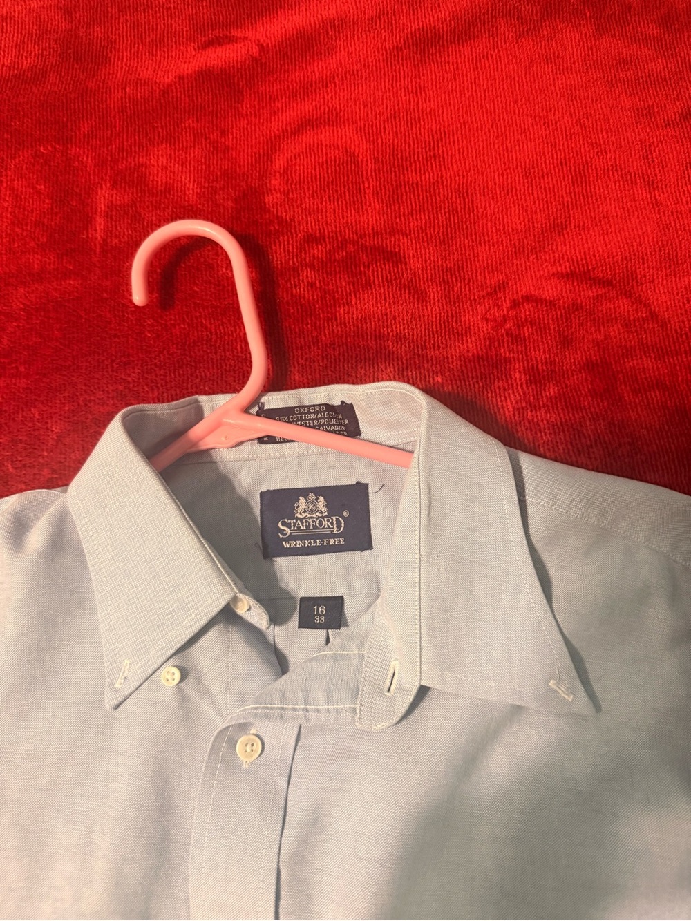Stafford Pale Blue Button-Down Dress Shirt